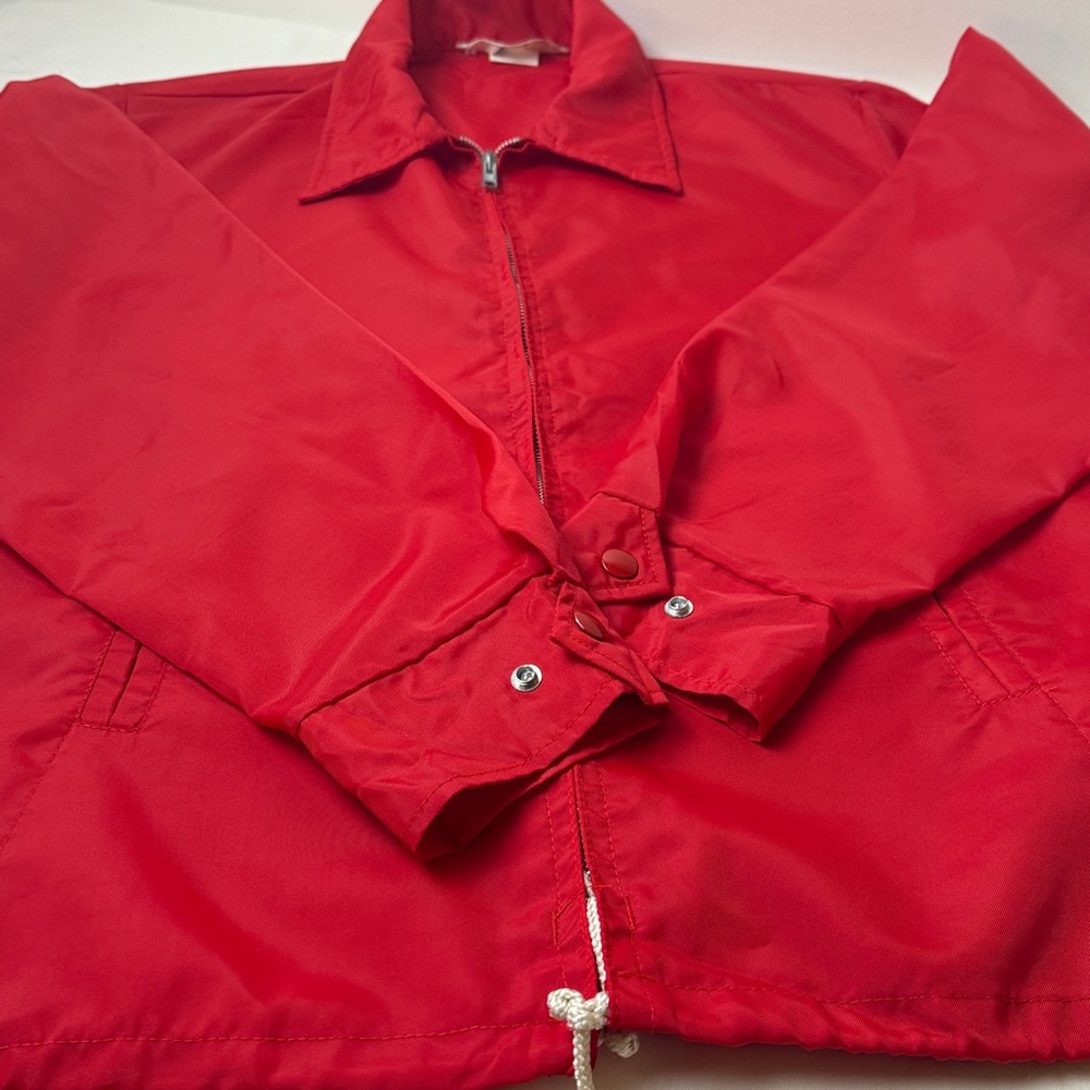 Men's Red Windbreaker Jacket - Picture 7 of 8